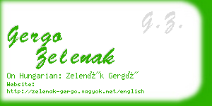 gergo zelenak business card